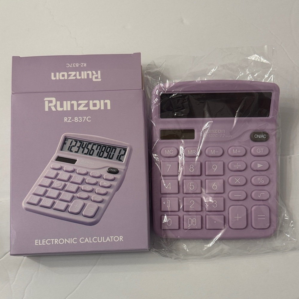 Runzon Purple Electronic Calculator